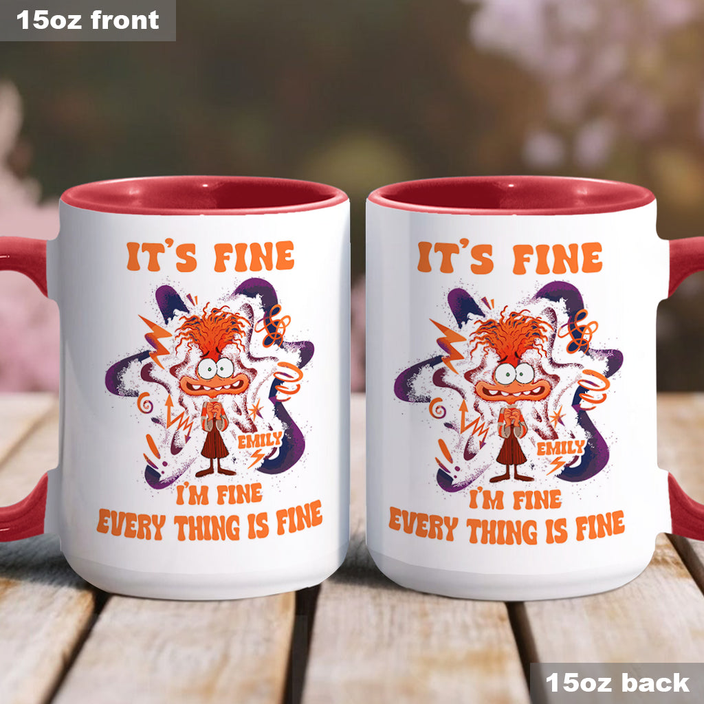 Personalized Accent Mug Cute Anxiety Design Gift for Graduation