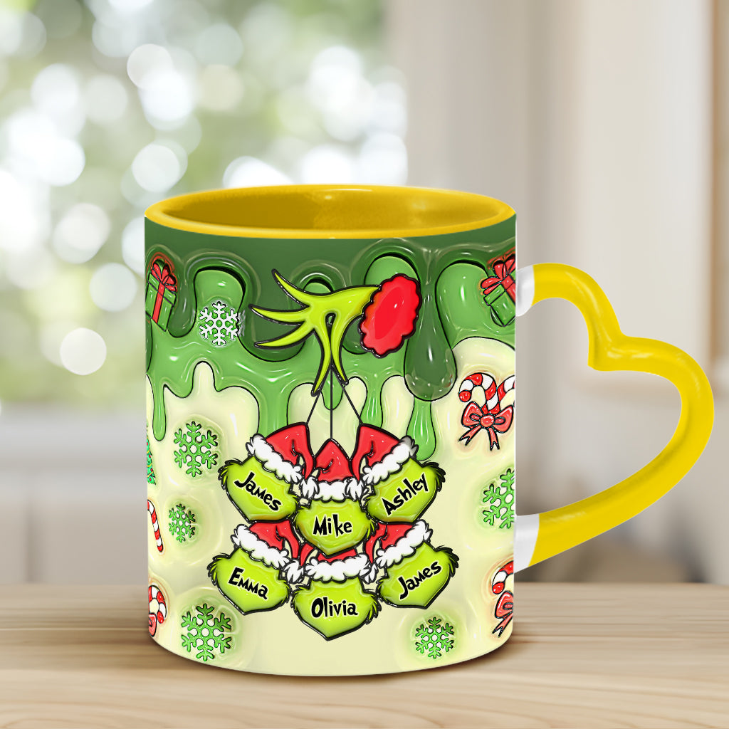 Personalized Heart Handle Mug Custom Name Gift for Mom
