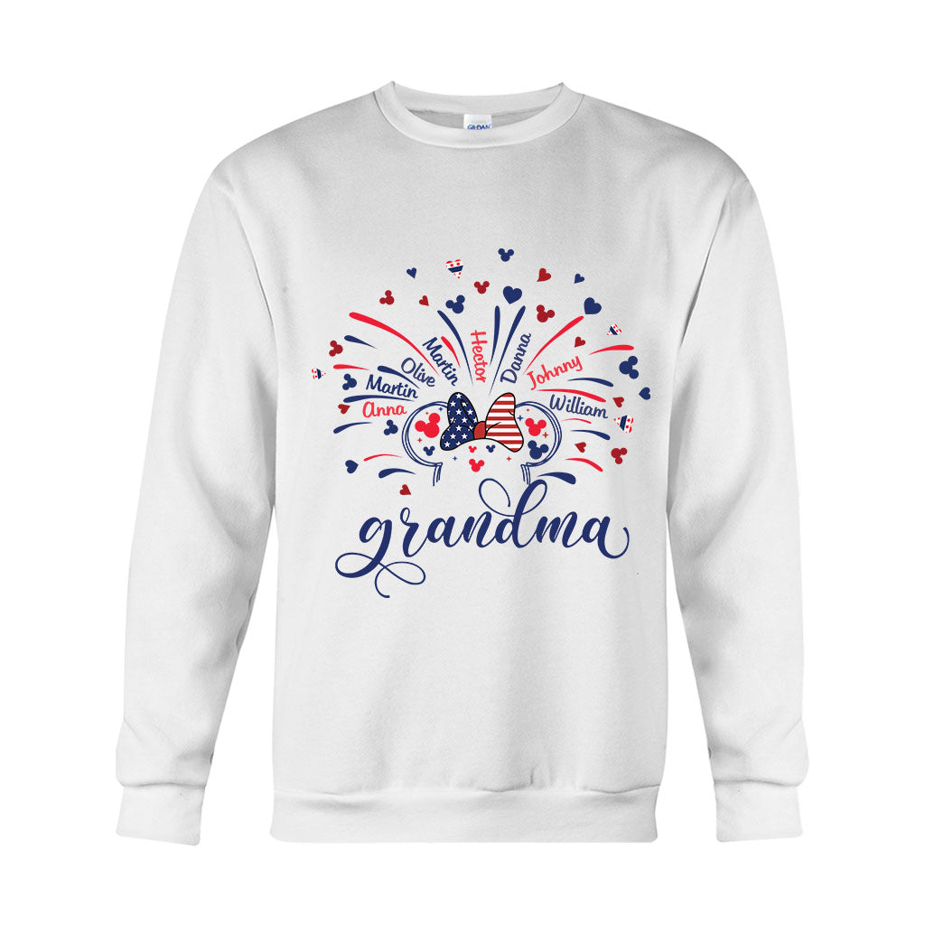 Personalized Firework Mouse T-shirt & Hoodie for Family | 4th of July Gift