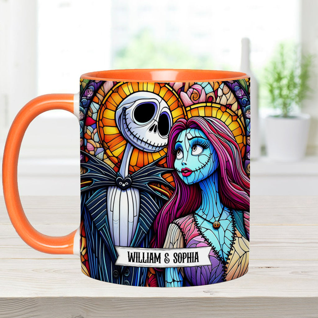 Personalized Jack and Sally Accent Mug Custom Couples Gift