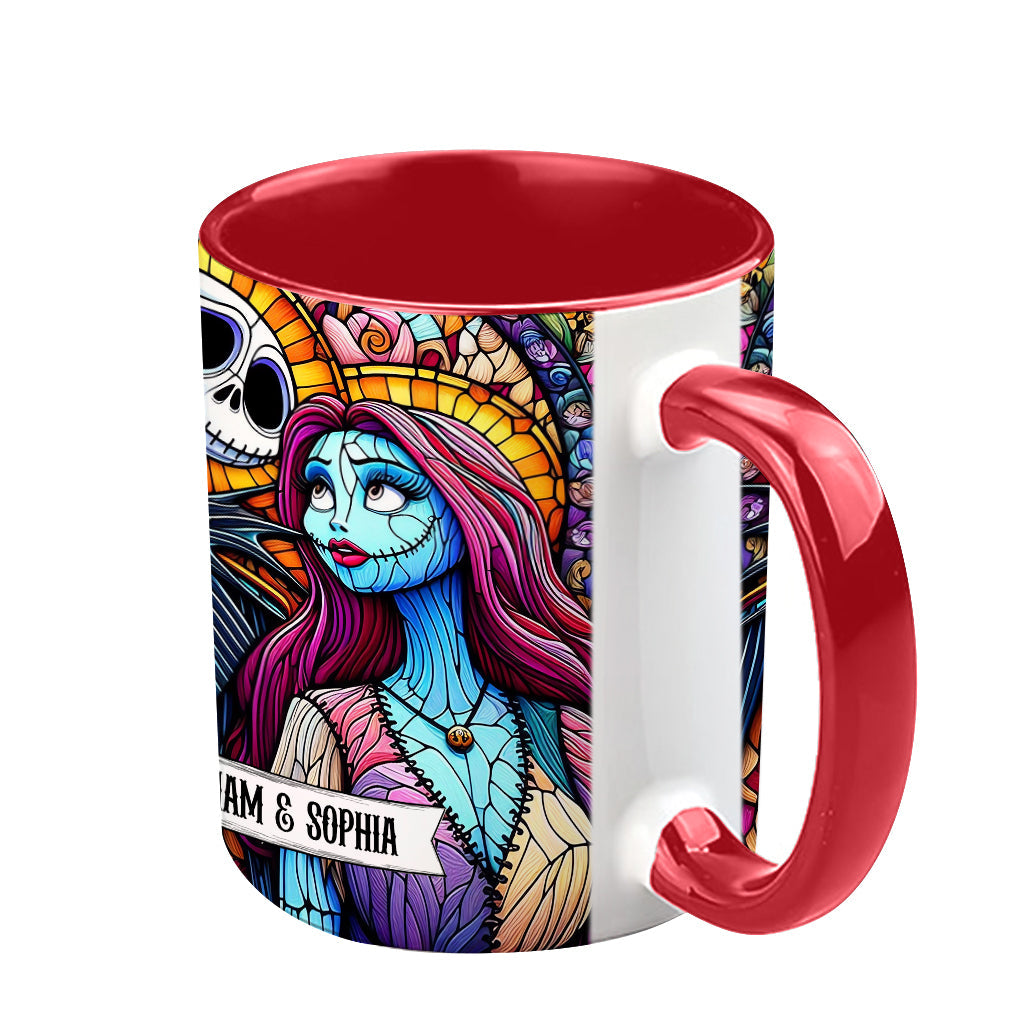 Personalized Jack and Sally Accent Mug Custom Couples Gift