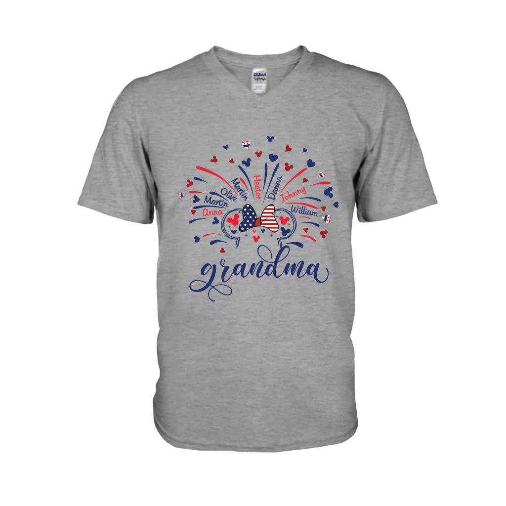 Personalized Firework Mouse T-shirt & Hoodie for Family | 4th of July Gift