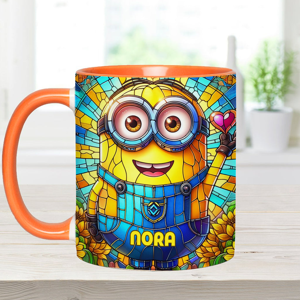 Personalized Minion Accent Mug Custom Name Gift for Kids