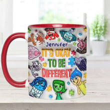 Load image into Gallery viewer, Personalized Autism Awareness Accent Mug Custom Name Gift for Kids
