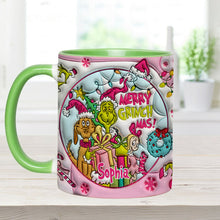 Load image into Gallery viewer, Personalized Merry Grinchmas Accent Mug Custom Name Holiday Gift
