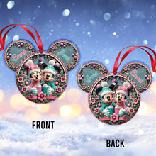 Load image into Gallery viewer, Personalized Mouse Ornament with Custom Names for Christmas
