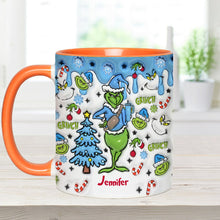 Load image into Gallery viewer, Personalized Grinch Accent Mug Custom Name Christmas Gift
