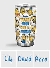Load image into Gallery viewer, Personalized Minions Tumbler Custom Name Gift for Kids
