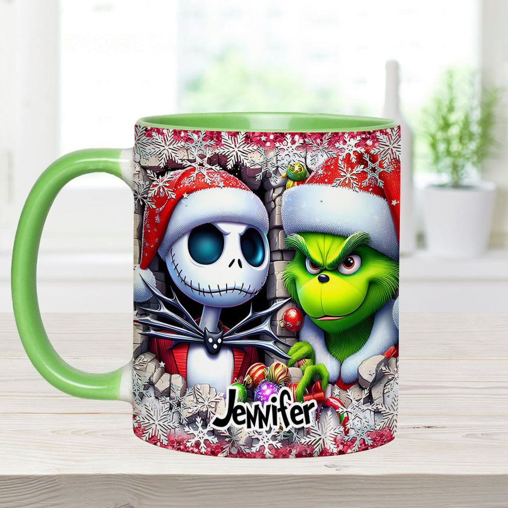 Personalized Nightmare Christmas Accent Mug Custom Name Gift