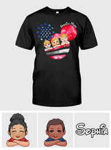 Load image into Gallery viewer, Personalized America Mama T-Shirt &amp; Hoodie Custom Family Gift

