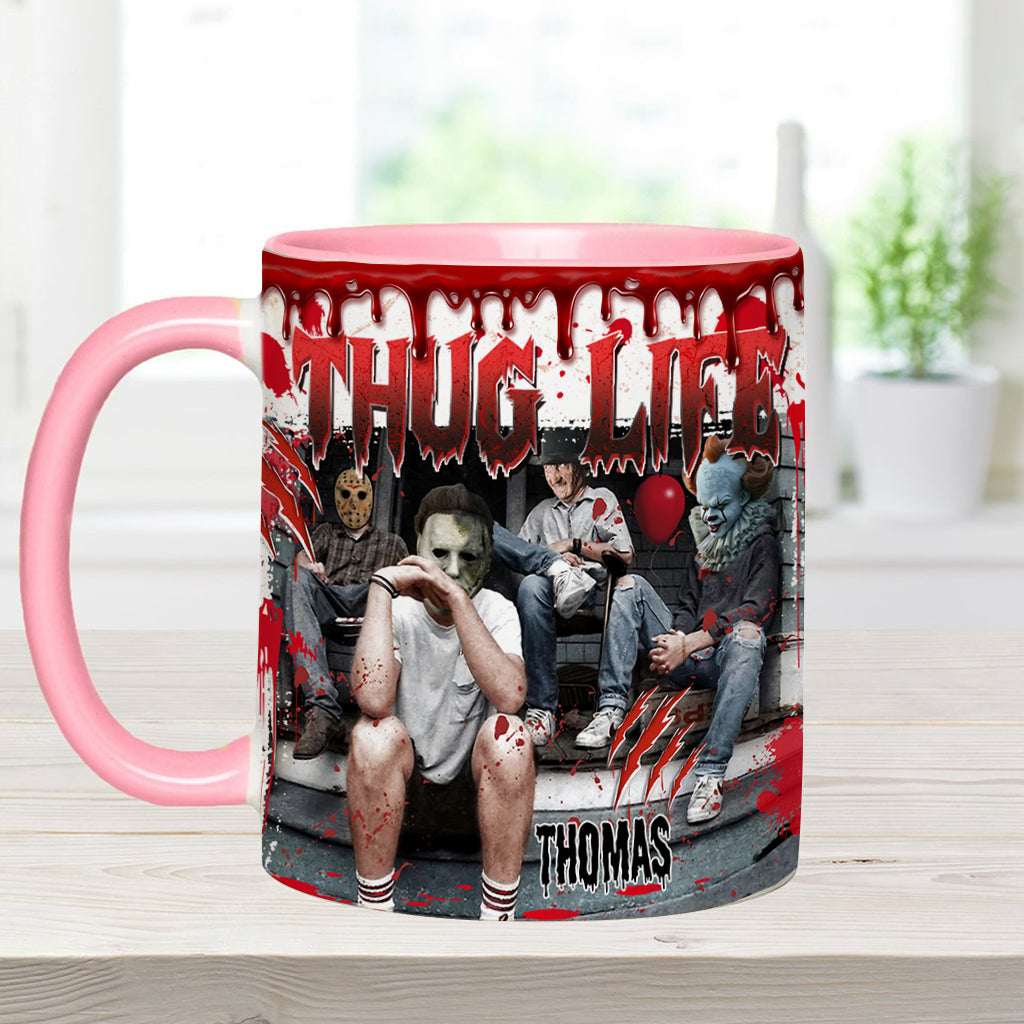 Personalized Thug Life Accent Mug Custom Name Gift for Halloween