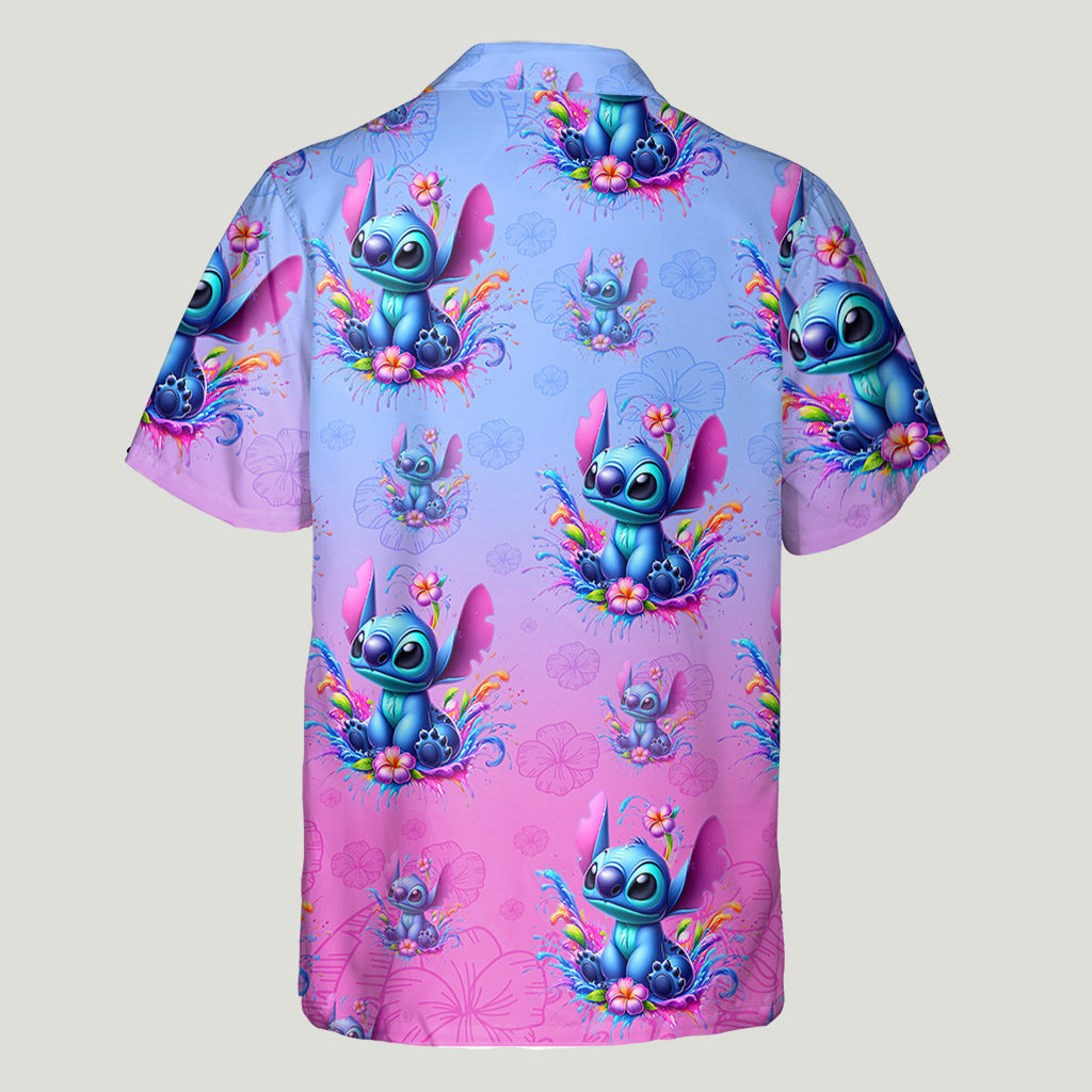 Personalized Hawaiian Shirt with Stitch Design Custom Name Gift