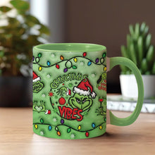 Load image into Gallery viewer, Personalized Grinchmas Vibes Accent Mug Custom Name Gift
