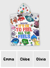 Load image into Gallery viewer, Personalized Kid Hooded Towel Poncho Custom Name Gift

