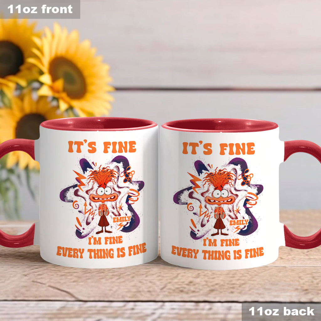 Personalized Accent Mug Cute Anxiety Design Gift for Graduation