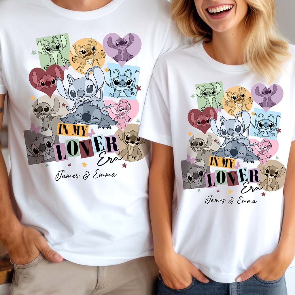 Personalized Couple T-shirt & Hoodie with Custom Names Gift for Her & Him