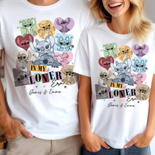 Load image into Gallery viewer, Personalized Couple T-shirt &amp; Hoodie with Custom Names Gift for Her &amp; Him
