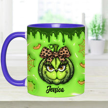 Load image into Gallery viewer, Personalized Grinch Accent Mug Custom Name Holiday Gift
