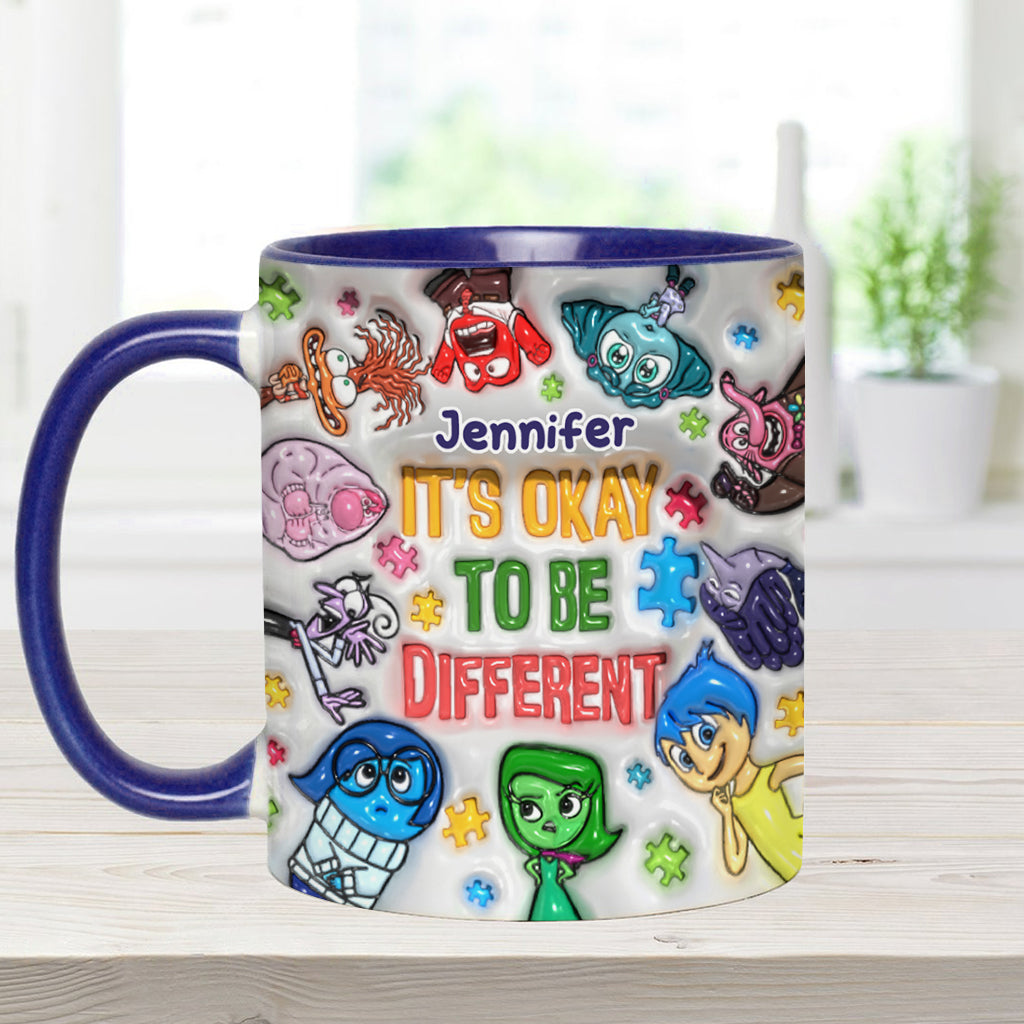 Personalized Autism Awareness Accent Mug Custom Name Gift for Kids