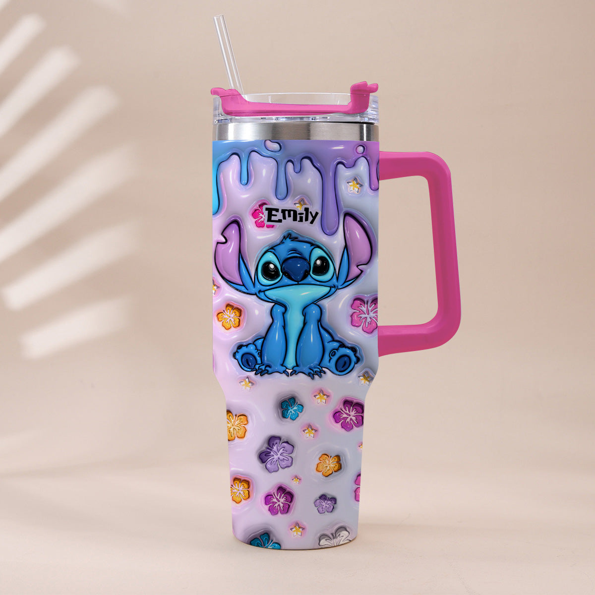 Personalized Ohana Tumbler with Handle Custom Name Gift Idea