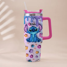 Load image into Gallery viewer, Personalized Ohana Tumbler with Handle Custom Name Gift Idea
