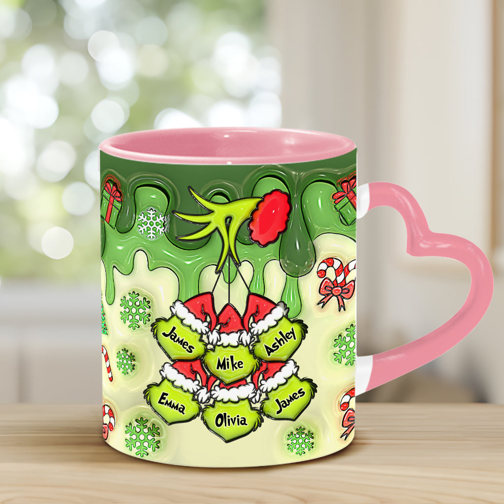 Personalized Heart Handle Mug Custom Name Gift for Mom