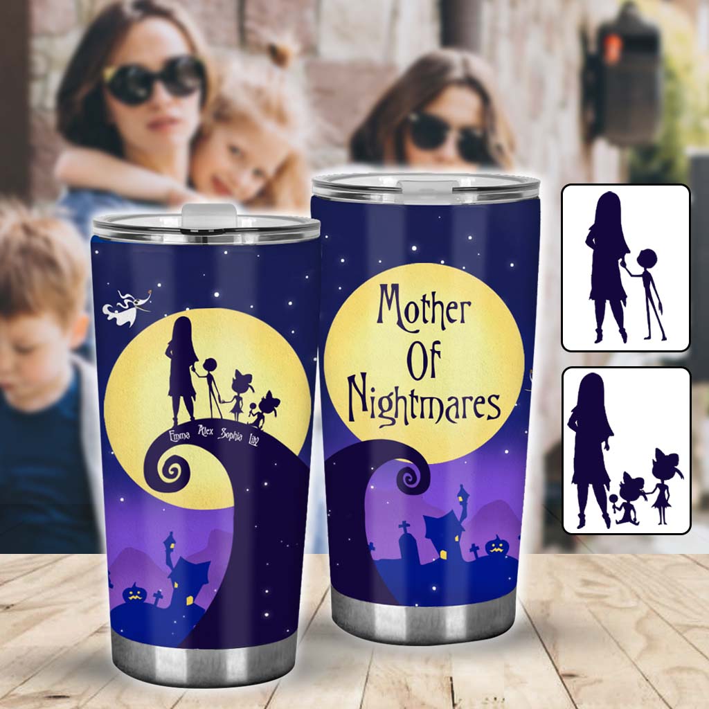 Personalized Mother Of Nightmares Tumbler Custom Name Gift for Mom