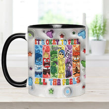 Load image into Gallery viewer, Personalized Accent Mug It's Okay To Feel All The Feels Gift for Birthday/Graduation
