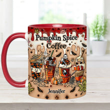 Load image into Gallery viewer, Personalized Pumpkin Spice Latte Accent Mug Custom Name Gift
