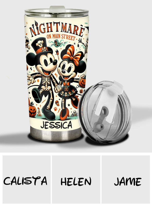 Personalized Nightmare On Main Street Tumbler Custom Name Gift