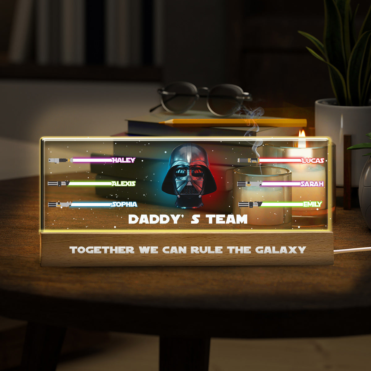 Personalized LED Night Light - Custom Star Wars Gift for Dad