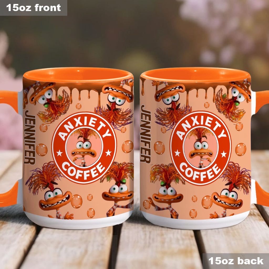 Personalized Accent Mug Custom Name Anxiety Coffee Gift