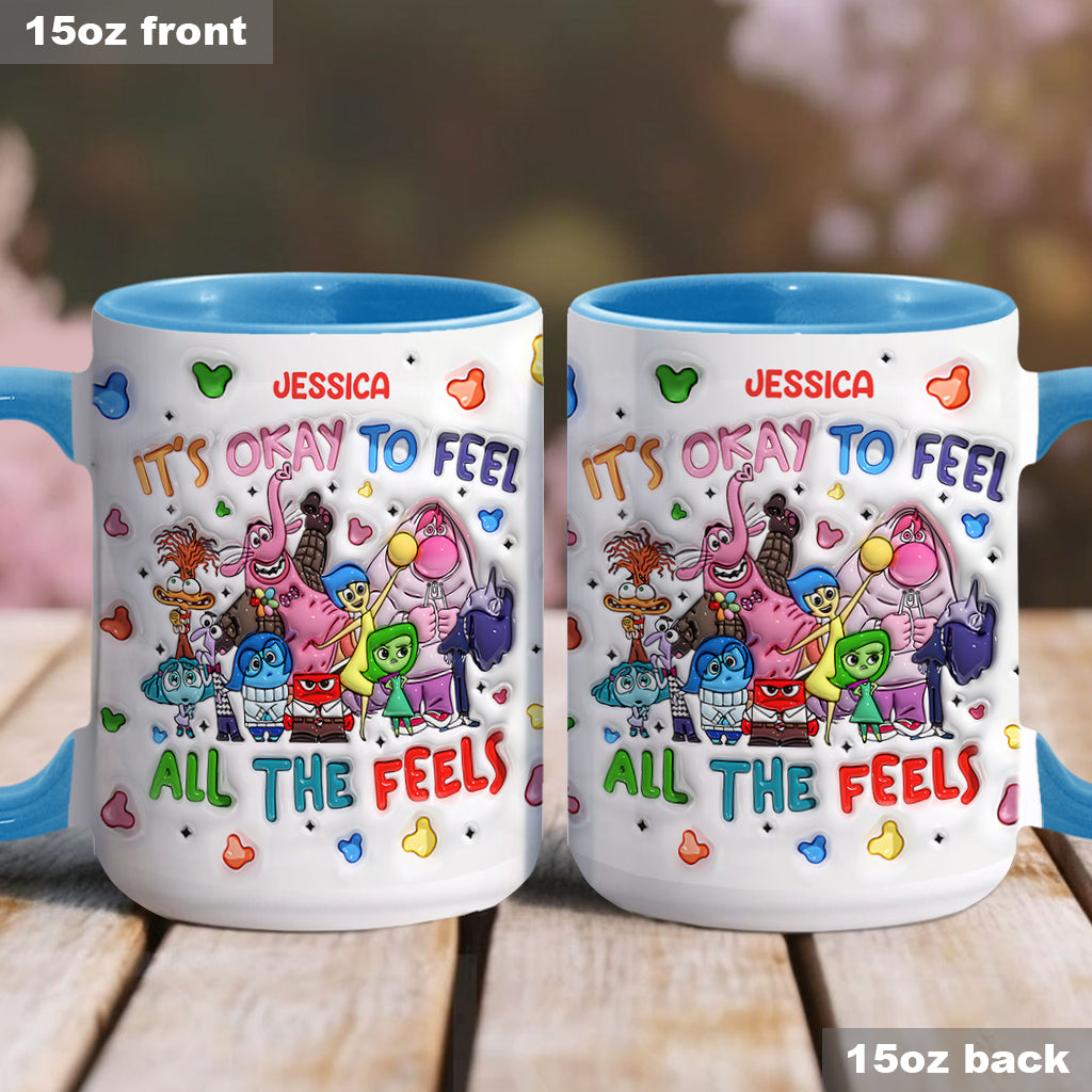 Personalized Ceramic Accent Mug Custom Name Feelings Gift