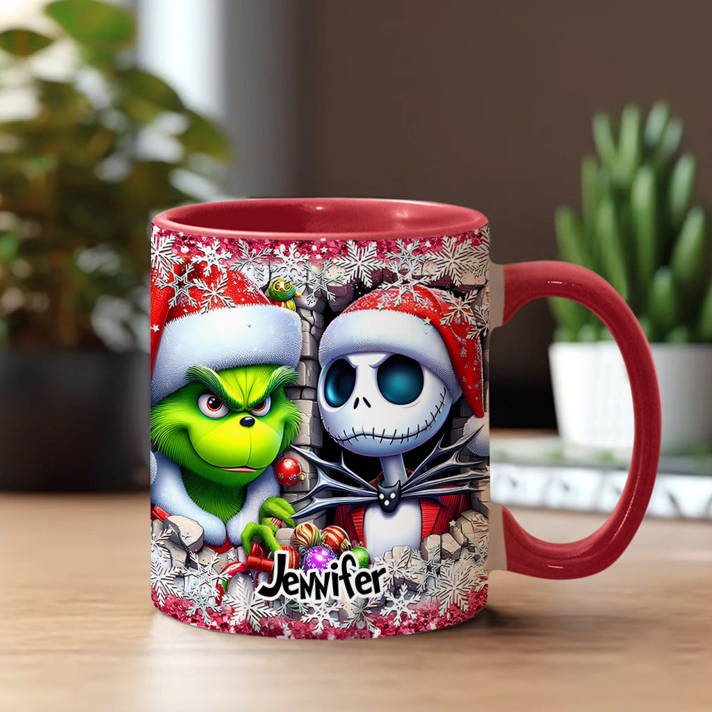 Personalized Nightmare Christmas Accent Mug Custom Name Gift
