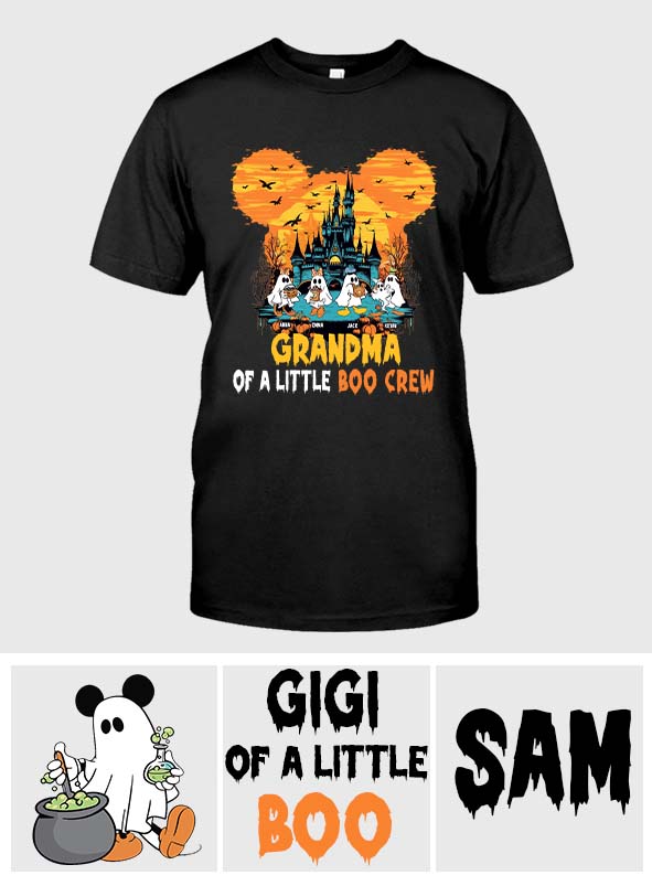 Personalized Halloween Mouse T-shirt and Hoodie for Grandma's Boo Crew