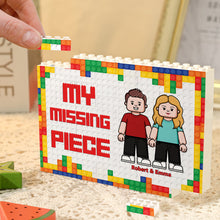 Load image into Gallery viewer, Personalized One-Sided Building Brick Block with Custom Names - Unique Couple Gift for Wedding or Anniversary
