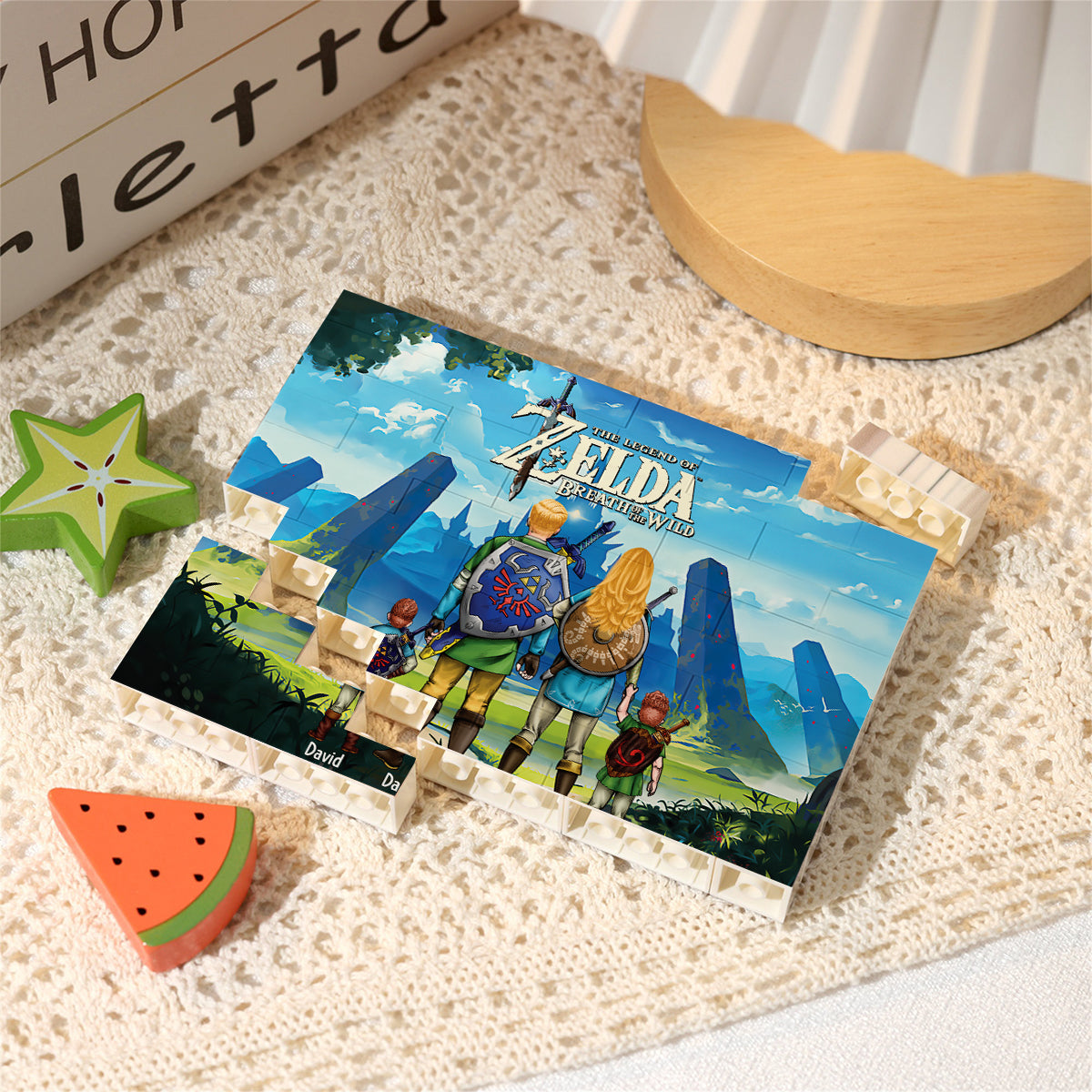 Personalized Hero's Legend Building Brick Block Gift for Dad