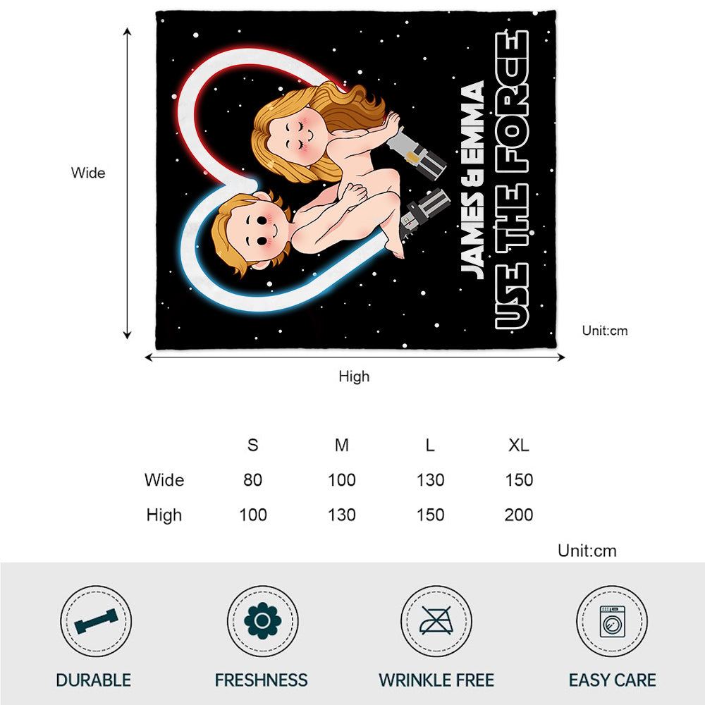 Personalized The Force Blanket Custom Name Romantic Gift