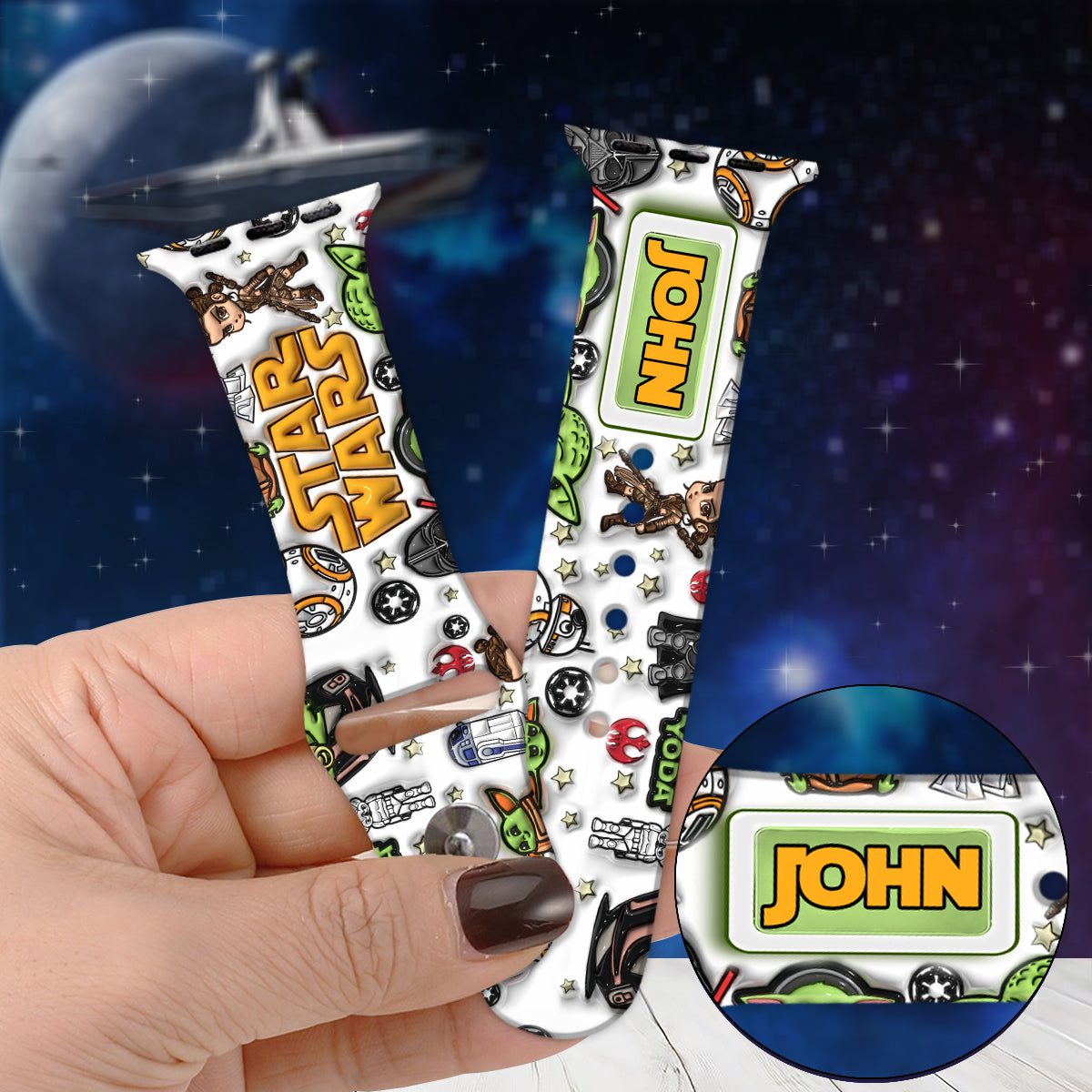 Personalized Star Wars Apple Watch Band Custom Name Gift