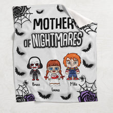Load image into Gallery viewer, Personalized Mother Blanket with Nightmare Characters for Halloween
