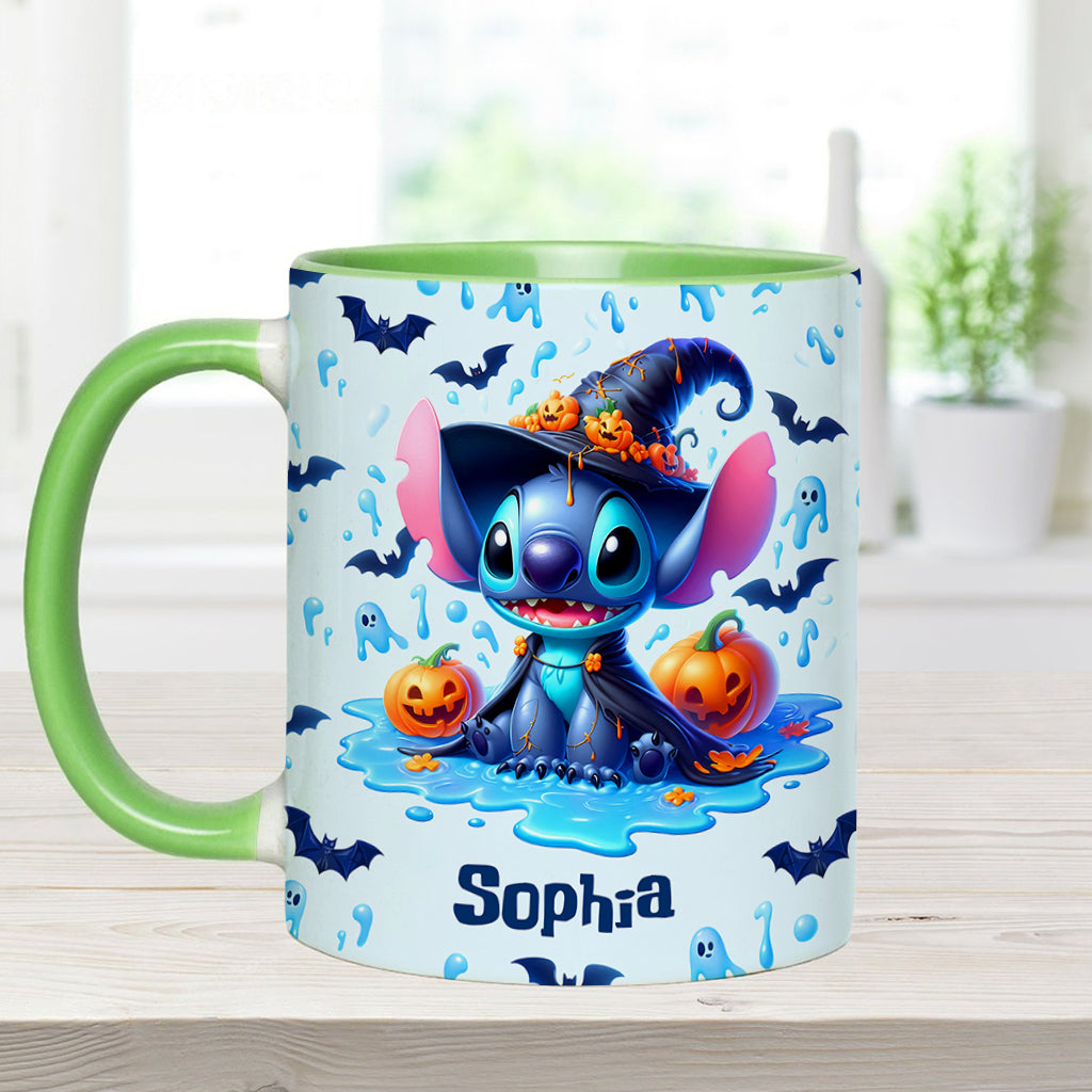 Personalized Halloween Ohana Accent Mug with Custom Name