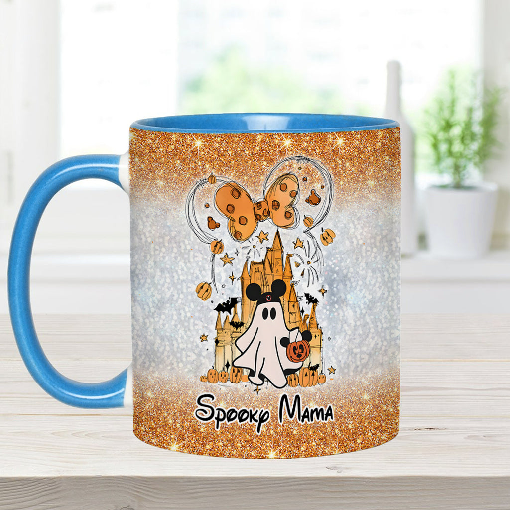 Personalized Spooky Mama Halloween Accent Mug Gift for Mom