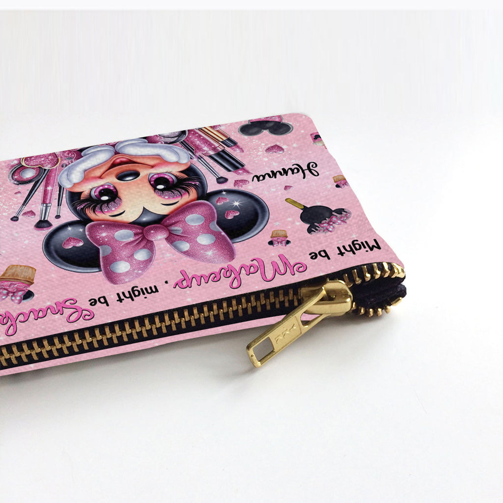 Personalized Makeup and Snacks Pouch Custom Name Gift for Her