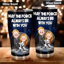Load image into Gallery viewer, Personalized Star Wars Tumbler May The Force Be With You Gift for Couples
