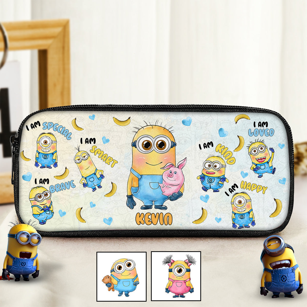 Personalized Minion Pencil Case Custom Name Back to School Gift