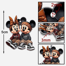 Load image into Gallery viewer, Personalized Chicano Mouse Keychain Custom Couple Gift
