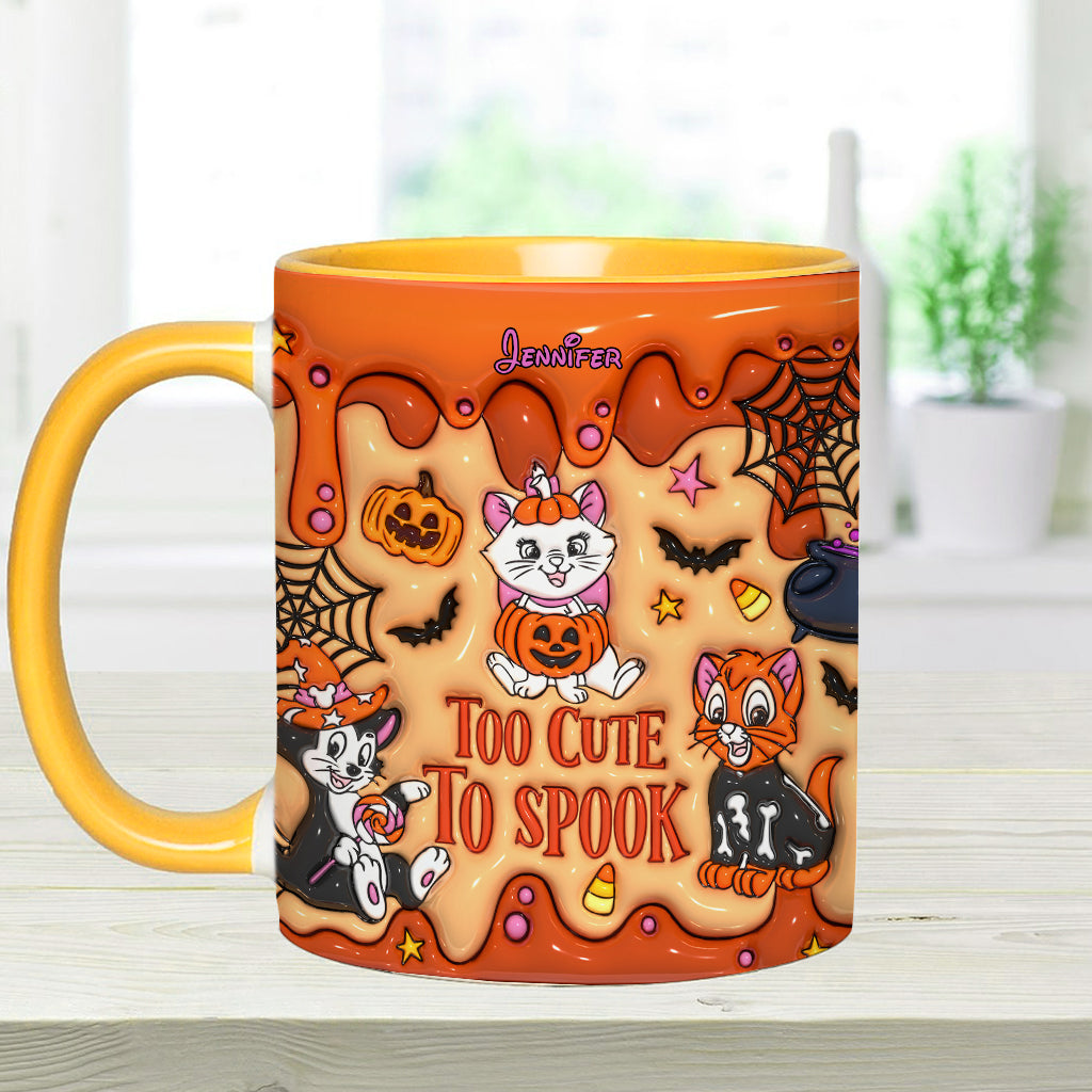 Personalized Halloween Accent Mug Cute Cat Design Gift