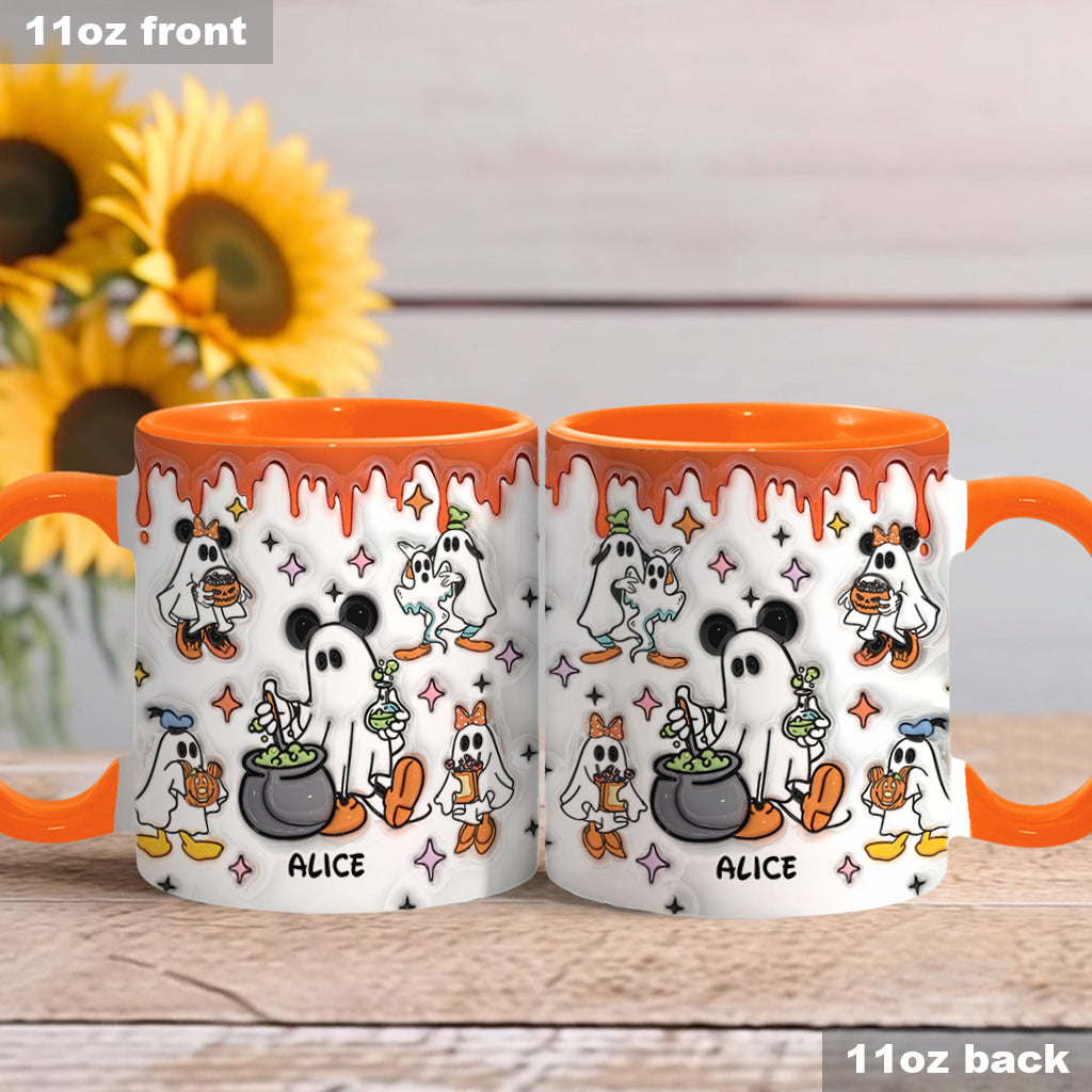Personalized Spooky Ghost Accent Mug Custom Name Halloween Gift