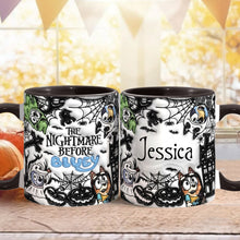 Load image into Gallery viewer, Personalized Nightmare Accent Mug Custom Name Gift for Halloween
