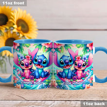 Load image into Gallery viewer, Personalized Ohana Accent Mug Custom Name Gift for Couple
